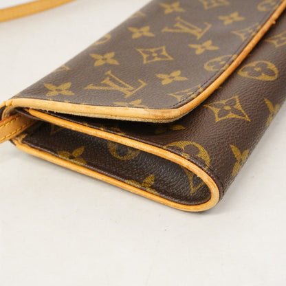 Louis Vuitton Shoulder Bag Monogram Pochette Twin GM Brown — view 8