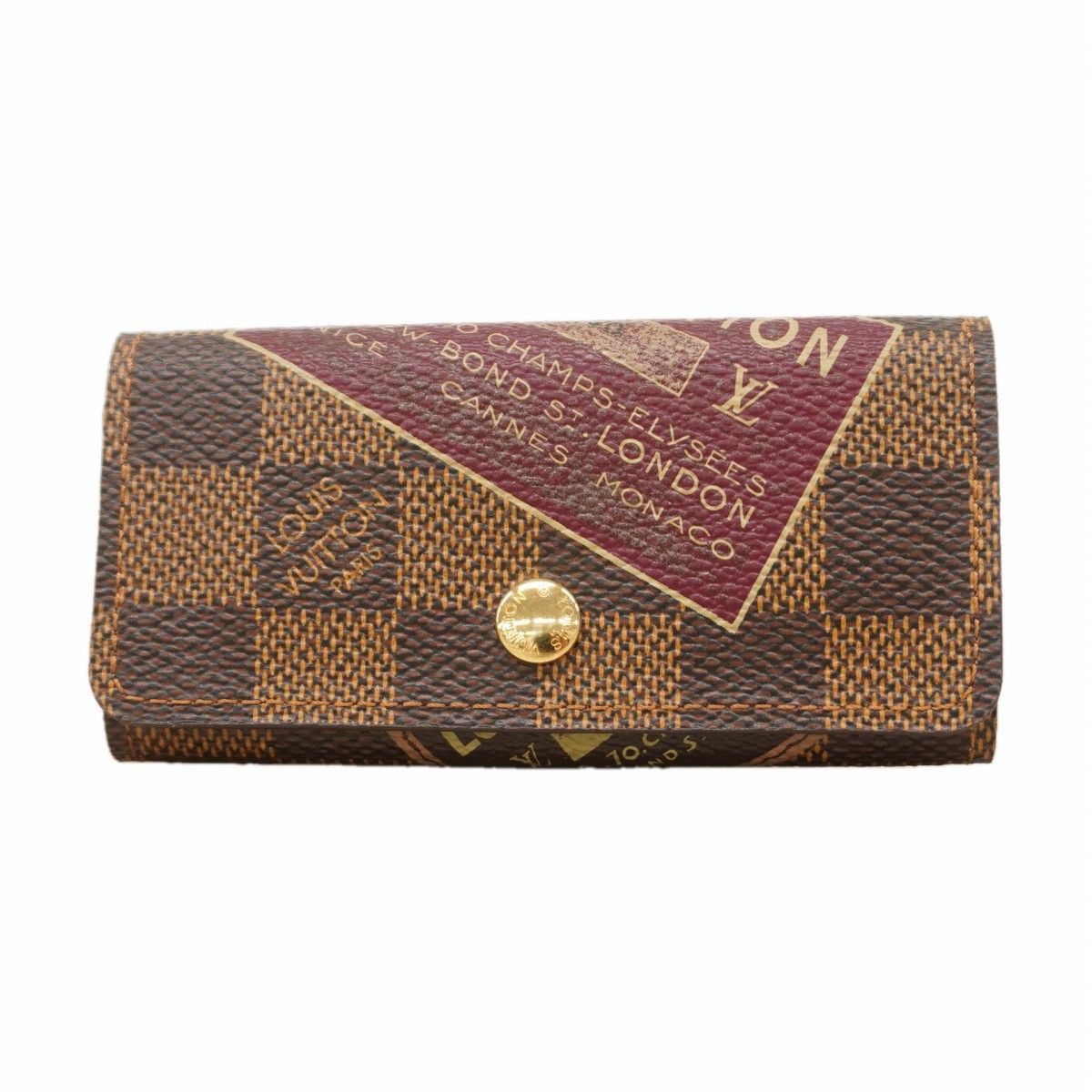 Louis Vuitton Key Case Damier Label Collection Multicles 4 Ebene Key Holder