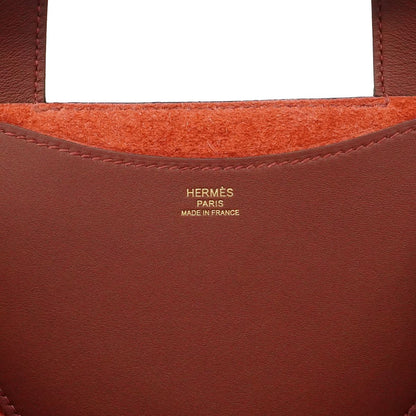 Hermes Handbag in the Loop 23 Taurillon Clemence Swift Rouge Ache Gold — view 5