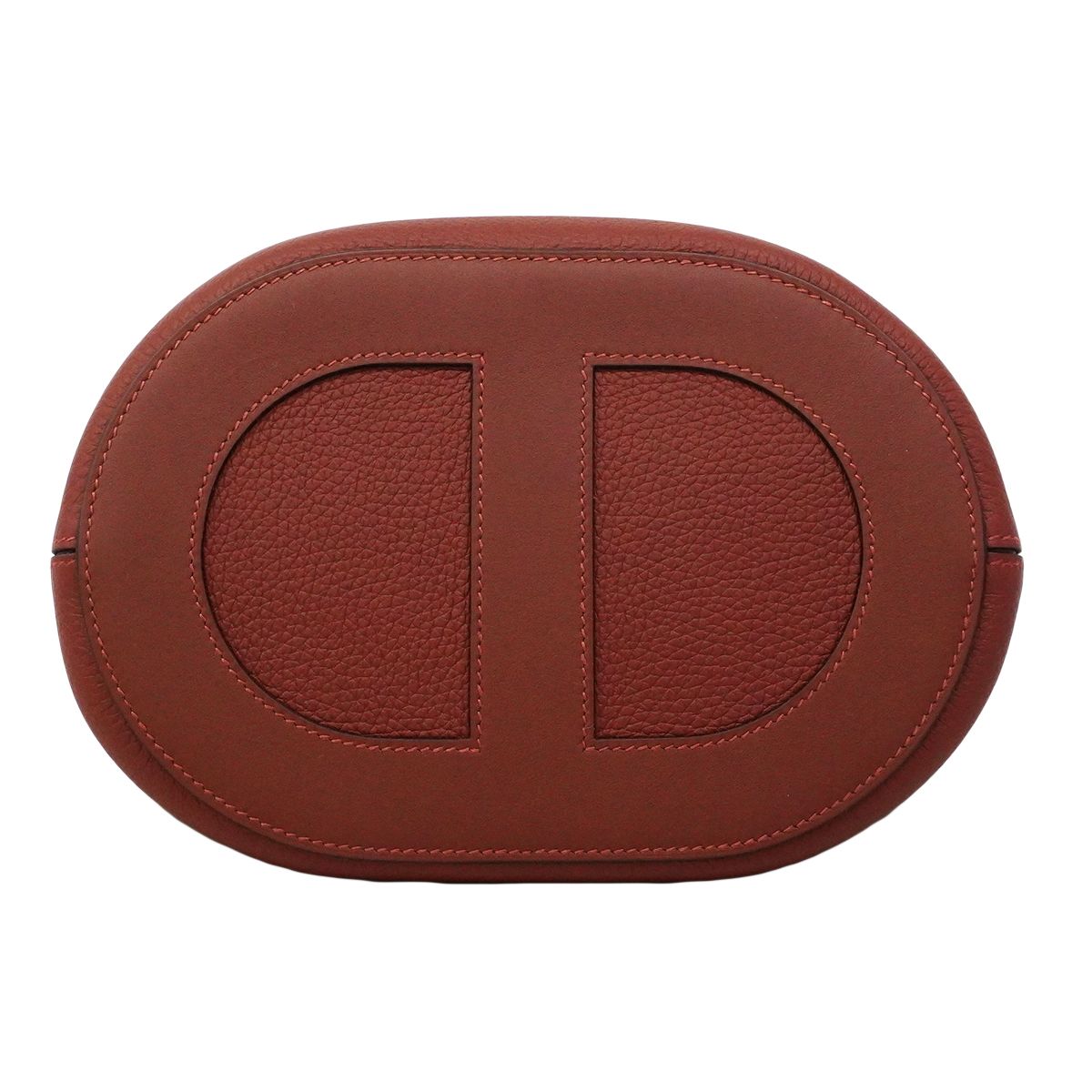 Hermes Handbag in the Loop 23 Taurillon Clemence Swift Rouge Ache Gold — view 3