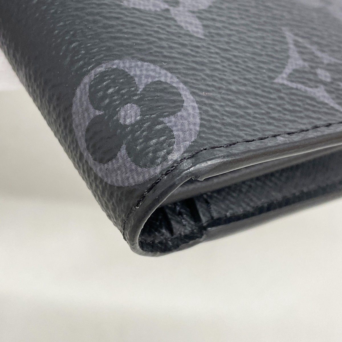 Louis Vuitton Wallet Monogram Eclipse Portefeuille Brazza Black — view 5