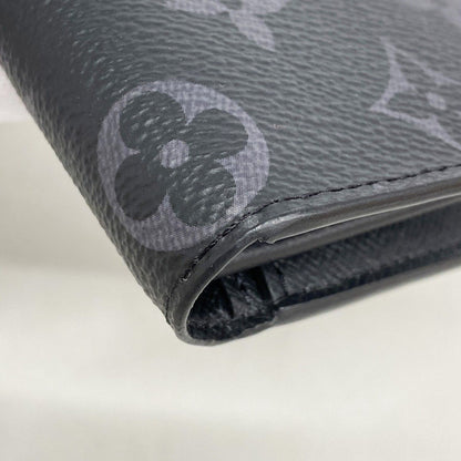 Louis Vuitton Wallet Monogram Eclipse Portefeuille Brazza Black — view 5