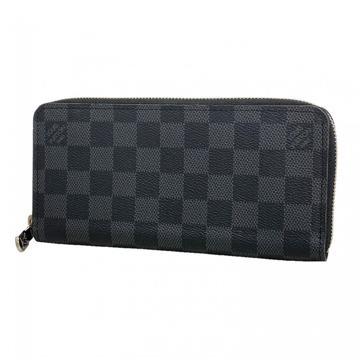 Louis Vuitton Wallet Damier Graphite Zippy Horizontal Black Gray