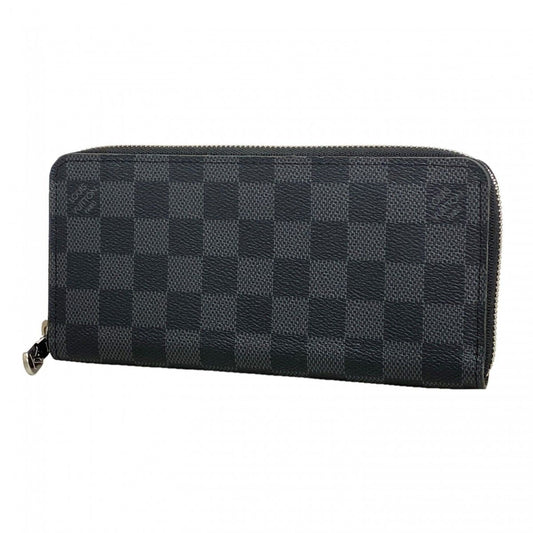 Louis Vuitton Wallet Damier Graphite Zippy Horizontal Black Gray