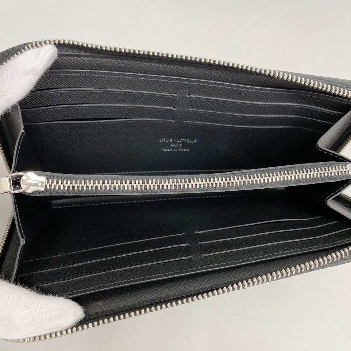 Louis Vuitton Wallet Damier Graphite Zippy Horizontal Black Gray — view 3