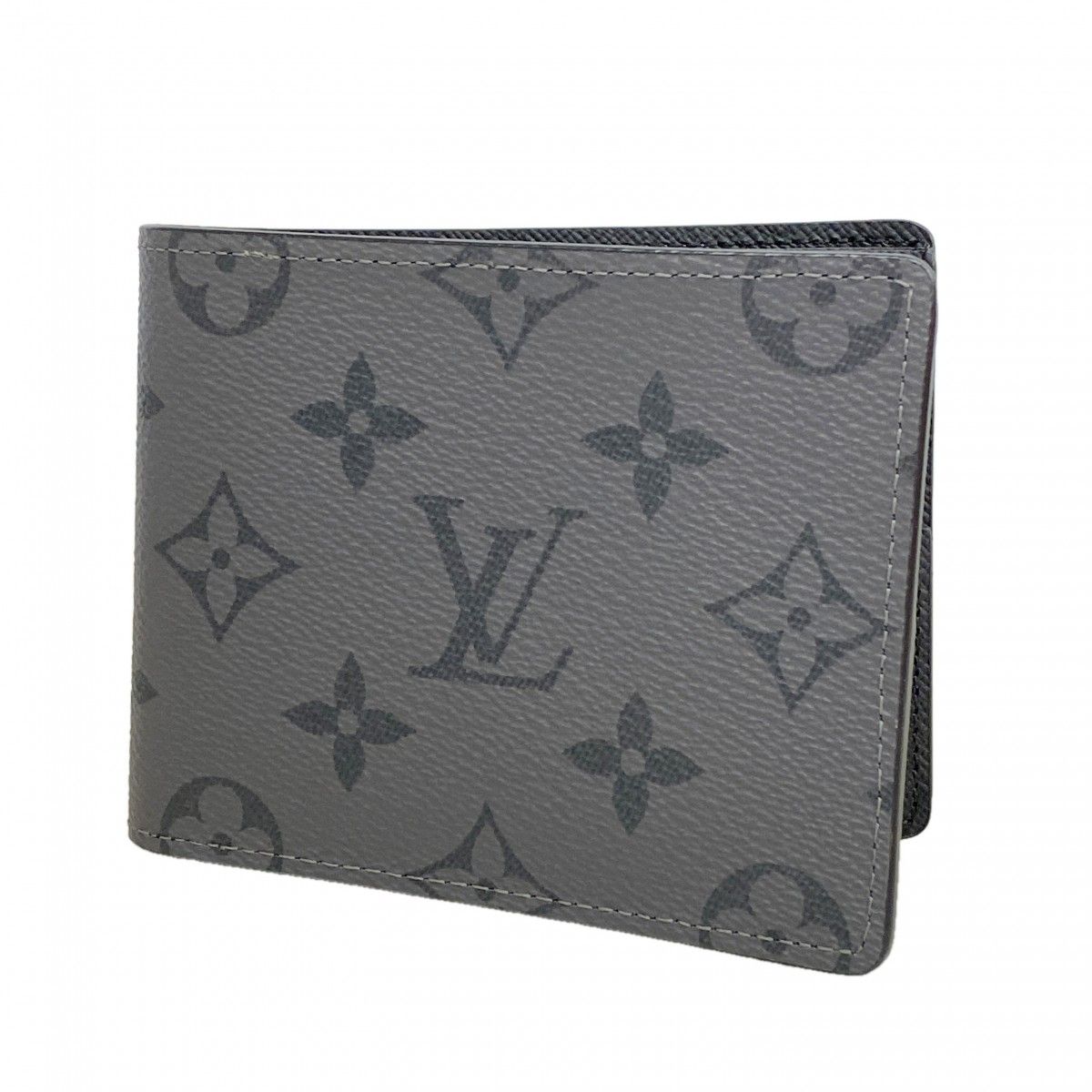 Louis Vuitton Wallet Monogram Eclipse Reverse Portefeuille Calf Gray