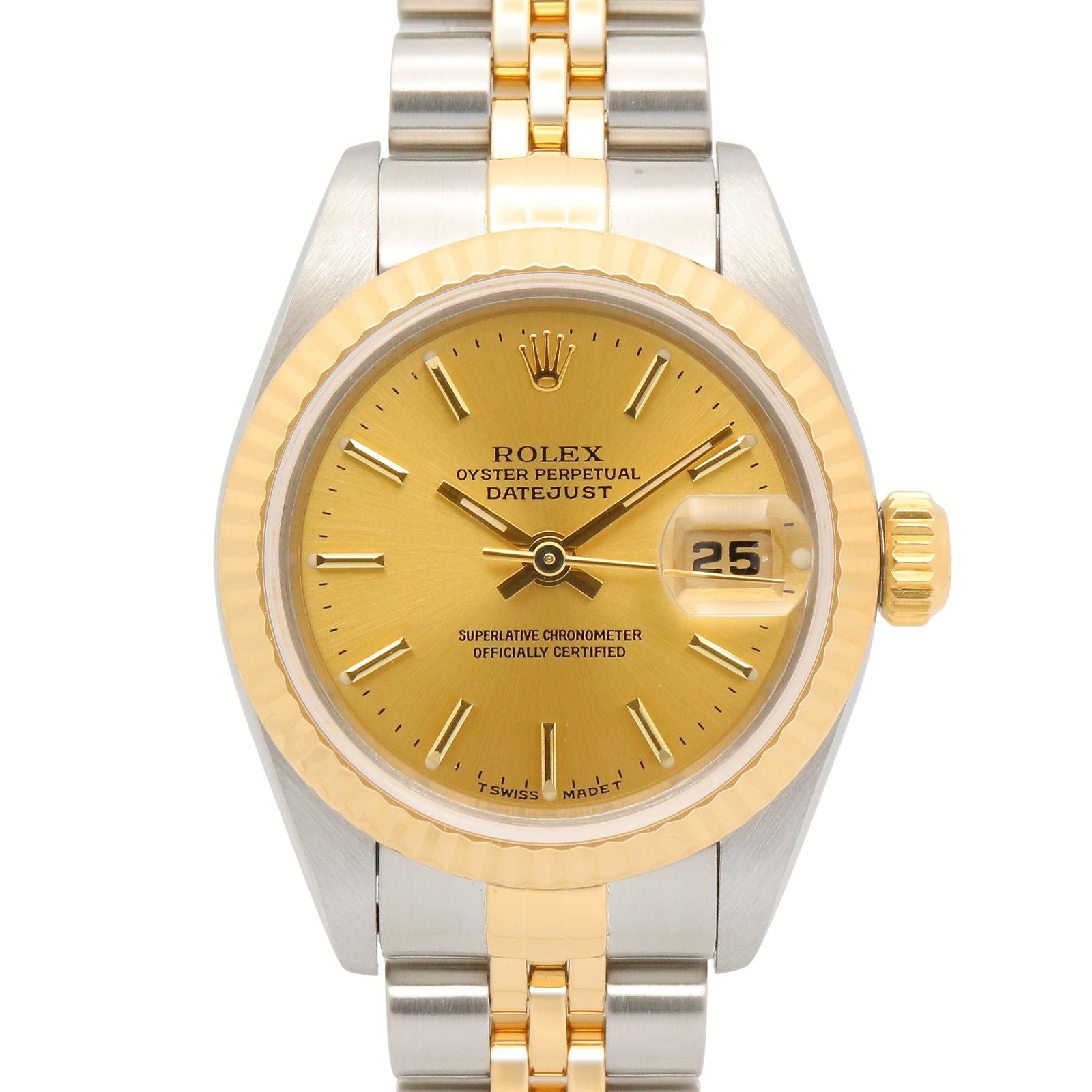 Rolex Datejust Number CH BA 18k Stainless Steel