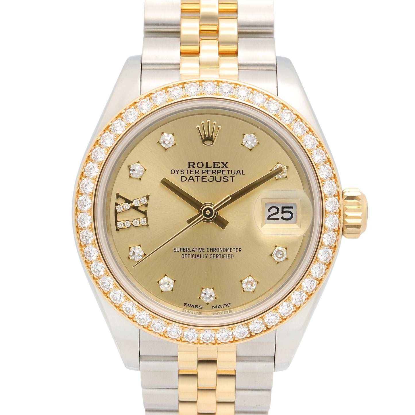 Rolex Watch Datejust IX Diamond Bezel CH 18k Stainless Steel