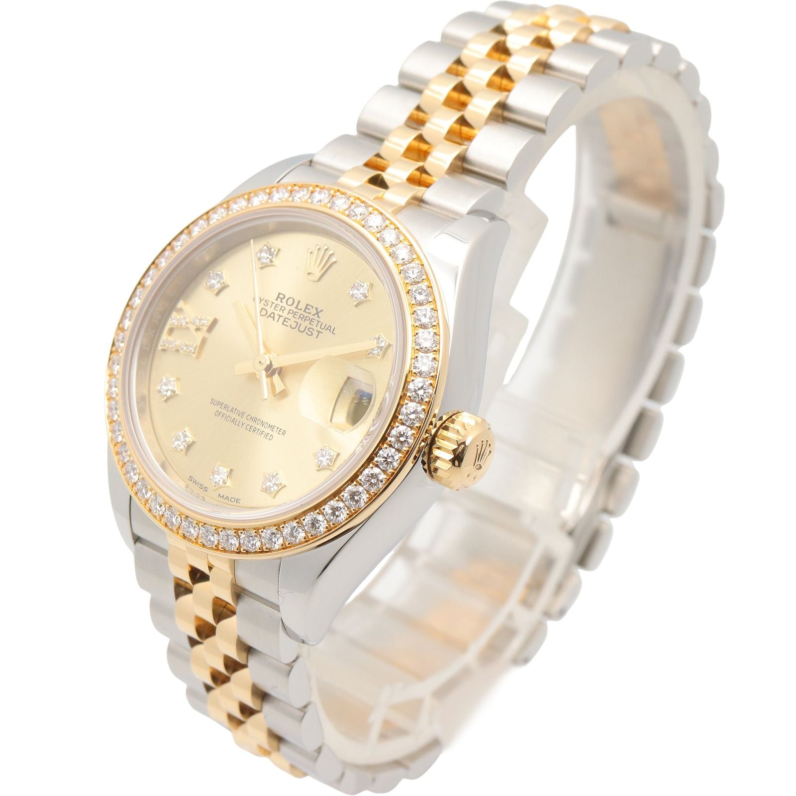 Rolex Watch Datejust IX Diamond Bezel CH 18k Stainless Steel — view 2