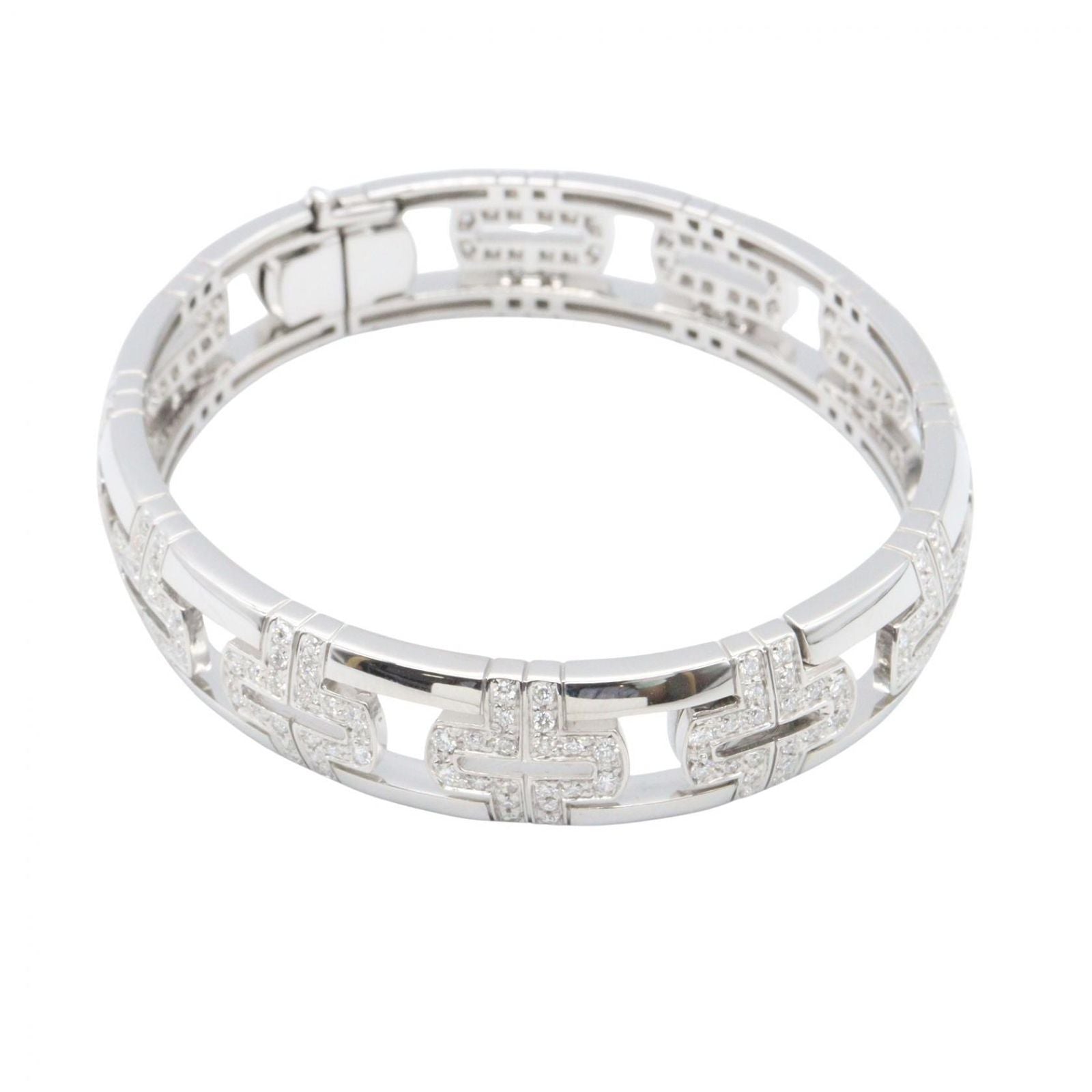 Bvlgari Bracelet Diamond Parentesi 14.5 cm 18k White Gold — view 3