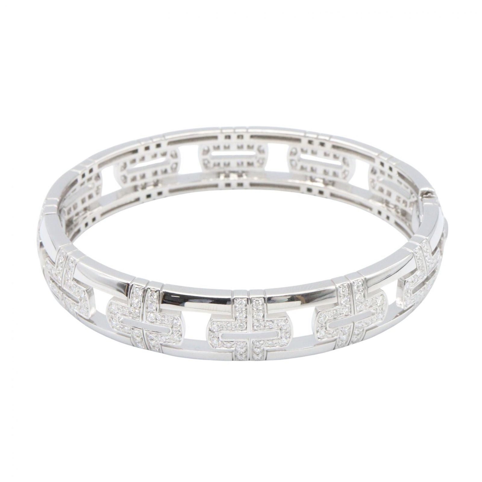 Bvlgari Bracelet Diamond Parentesi 14.5 cm 18k White Gold — view 2