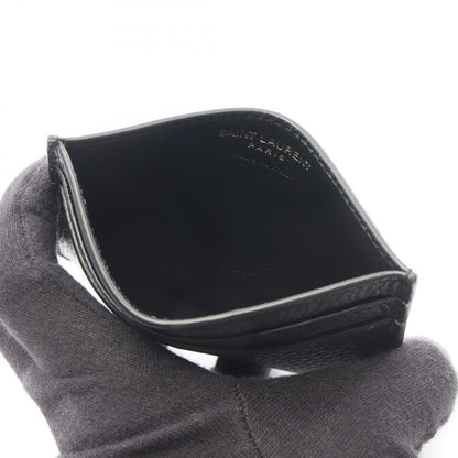 Saint Laurent Paris Card Case Tiny Cassandra Black Leather Holder — view 3