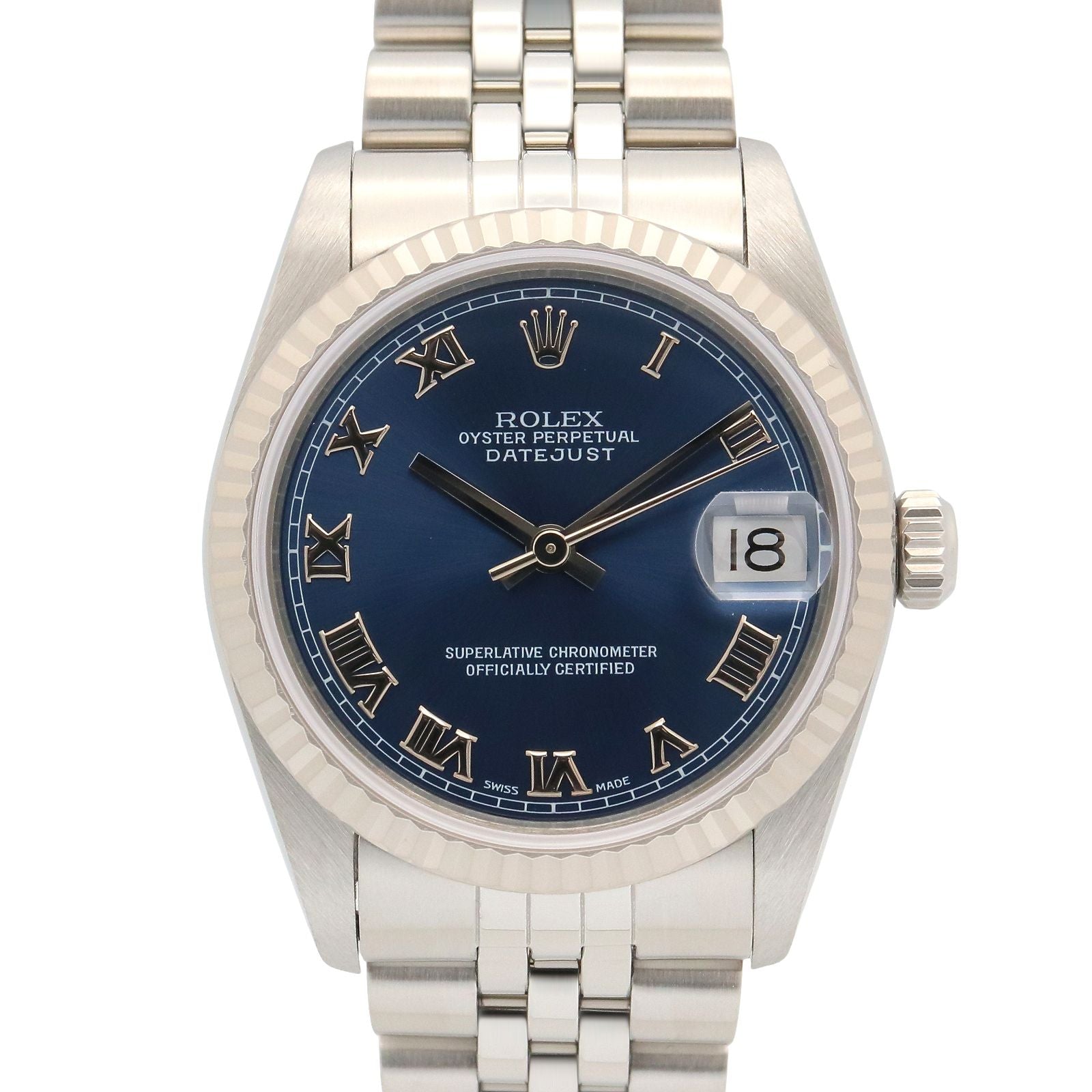 Rolex Datejust T Number BL RO 18k White Gold Stainless Steel Boys