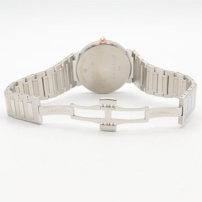 Bvlgari Watch Diamond Gray 18k Pink Gold Stainless Steel — view 4