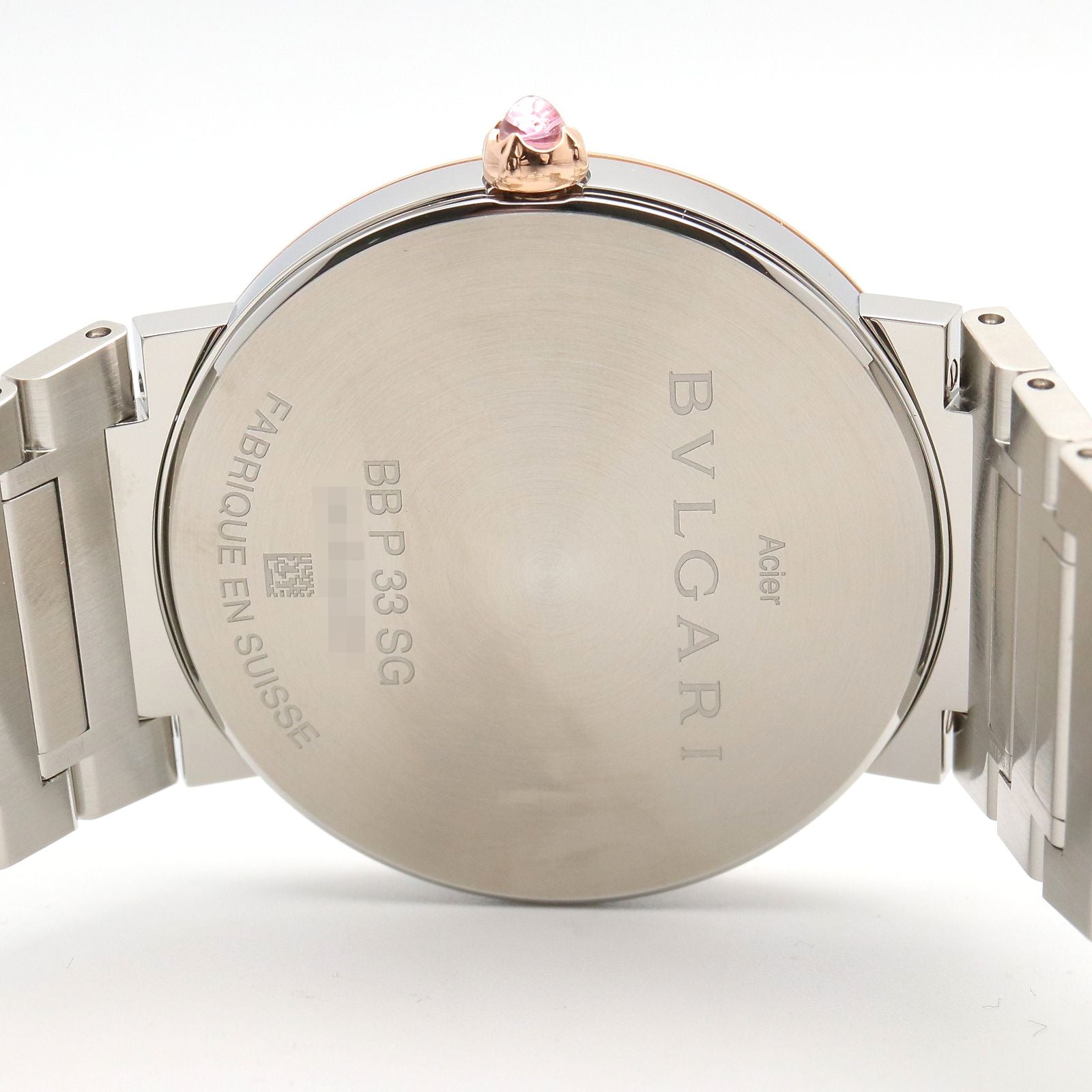Bvlgari Watch Diamond Gray 18k Pink Gold Stainless Steel — view 5