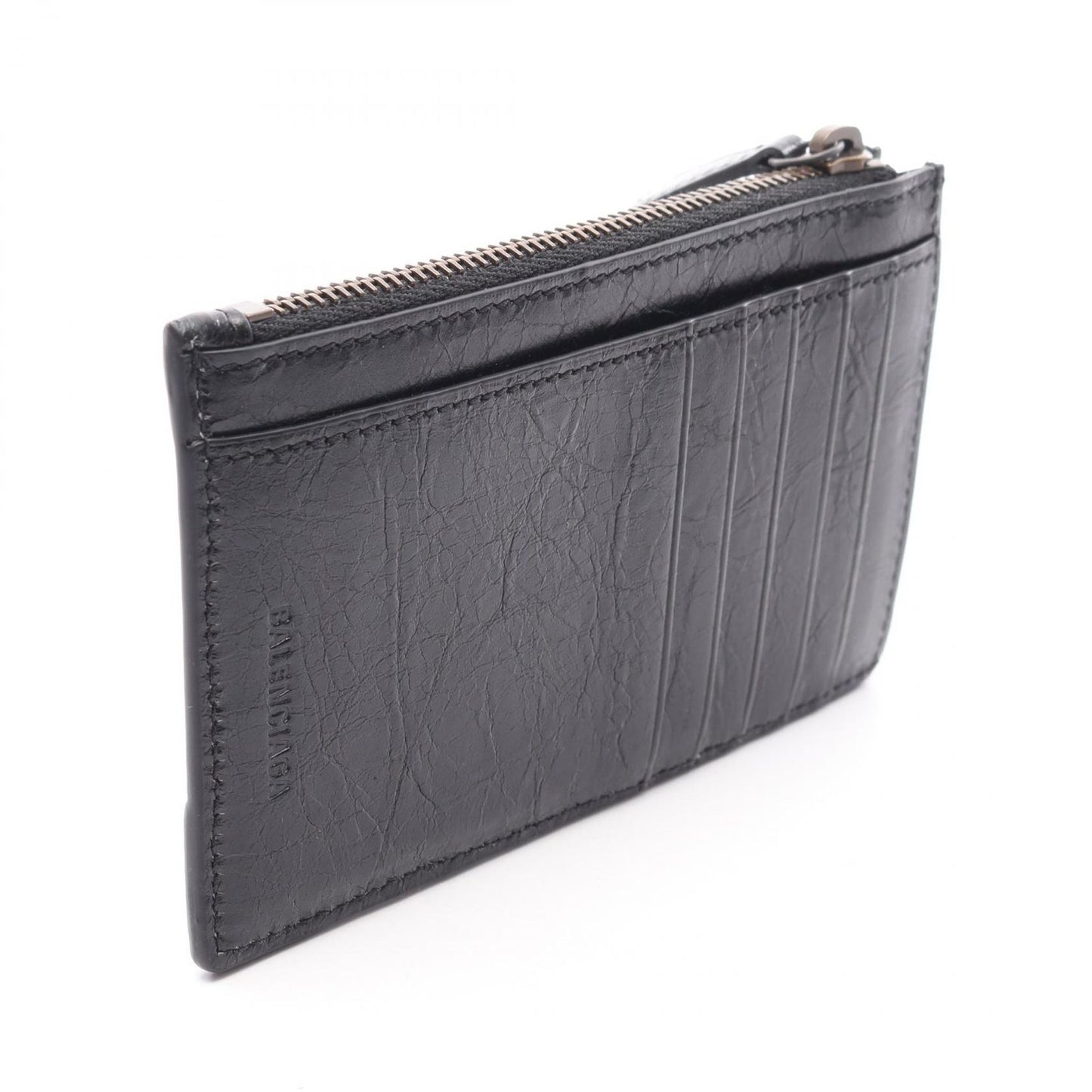 Balenciaga Coin Case le City Long Black Leather Card — view 2