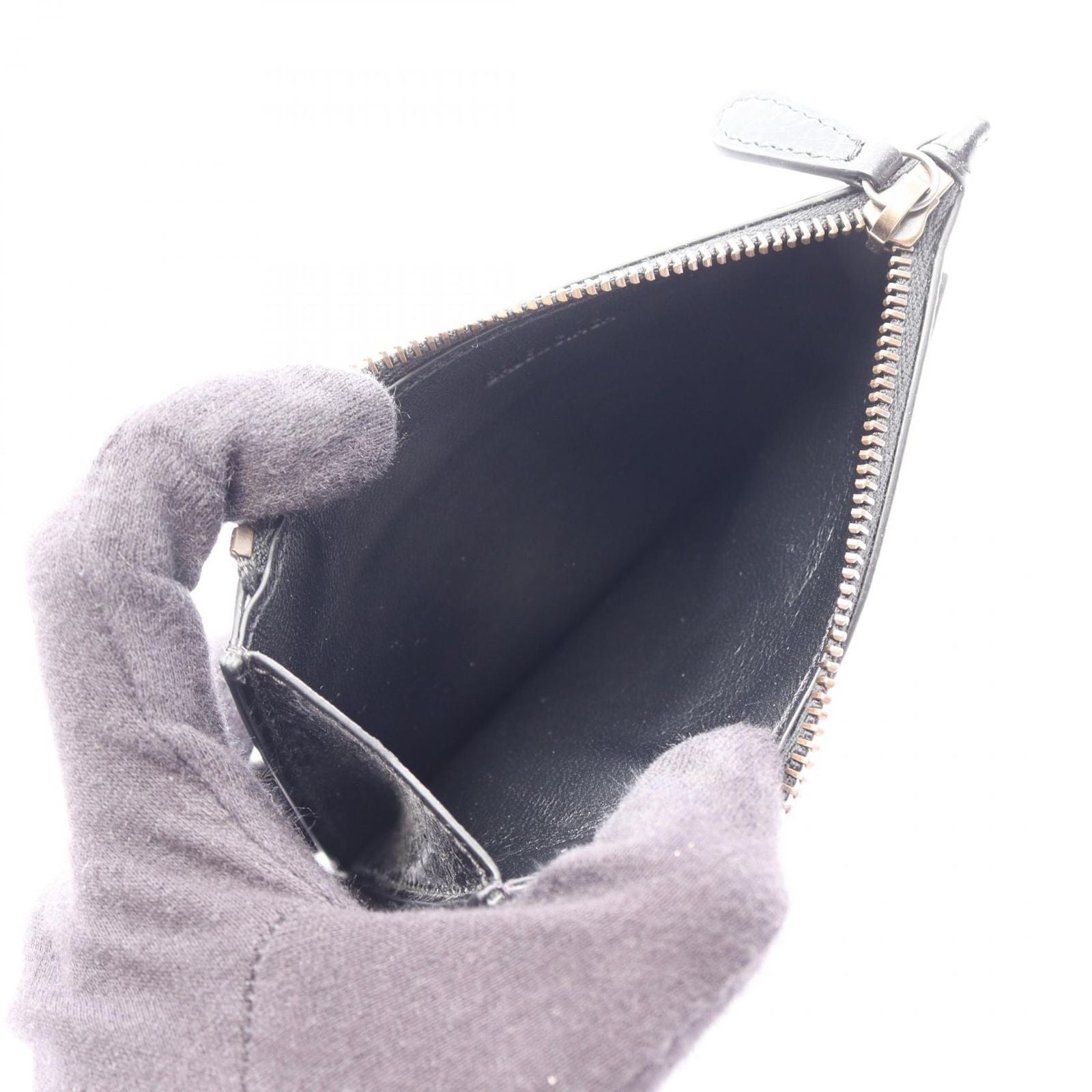 Balenciaga Coin Case le City Long Black Leather Card — view 3