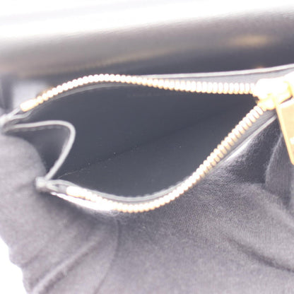 Celine Trifold Wallet Compact Triomphe Black Leather — view 4