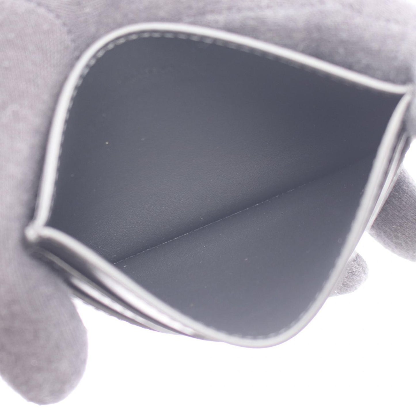 Celine Card Case Holder Triomphe Black Leather — view 3
