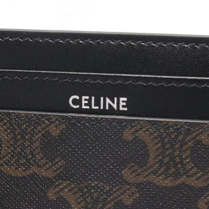Celine Card Case Holder Triomphe Black Leather — view 4