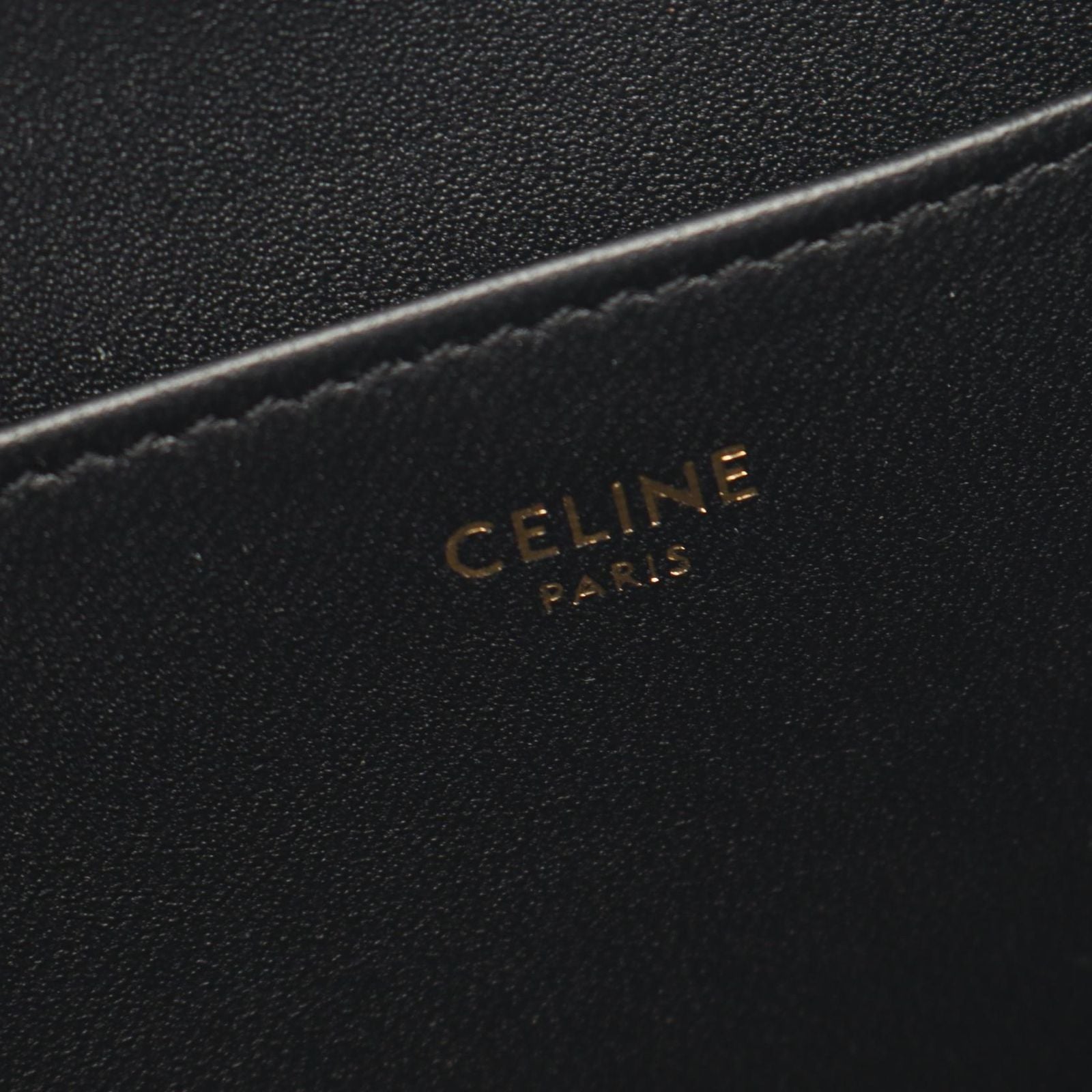 Celine Shoulder Bag Camille 16 Black Leather — view 4