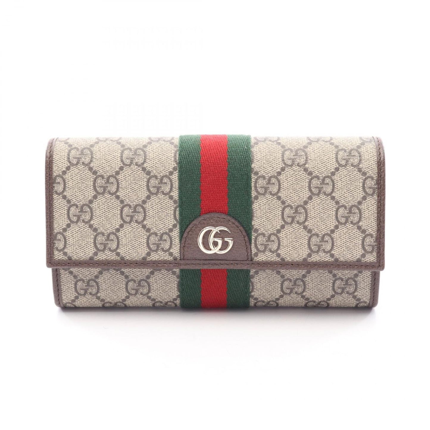 Gucci Bifold Wallet Ophidia GG Supreme Continental Beige Leather