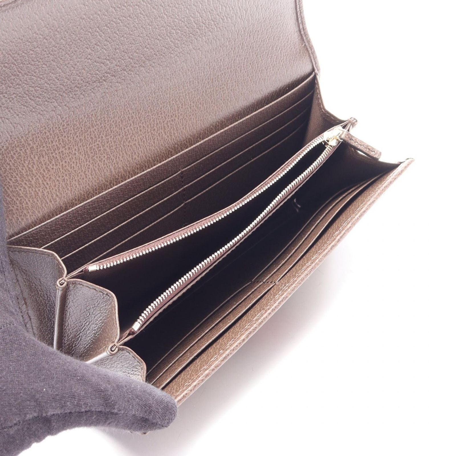 Gucci Bifold Wallet Ophidia GG Supreme Continental Beige Leather — view 3