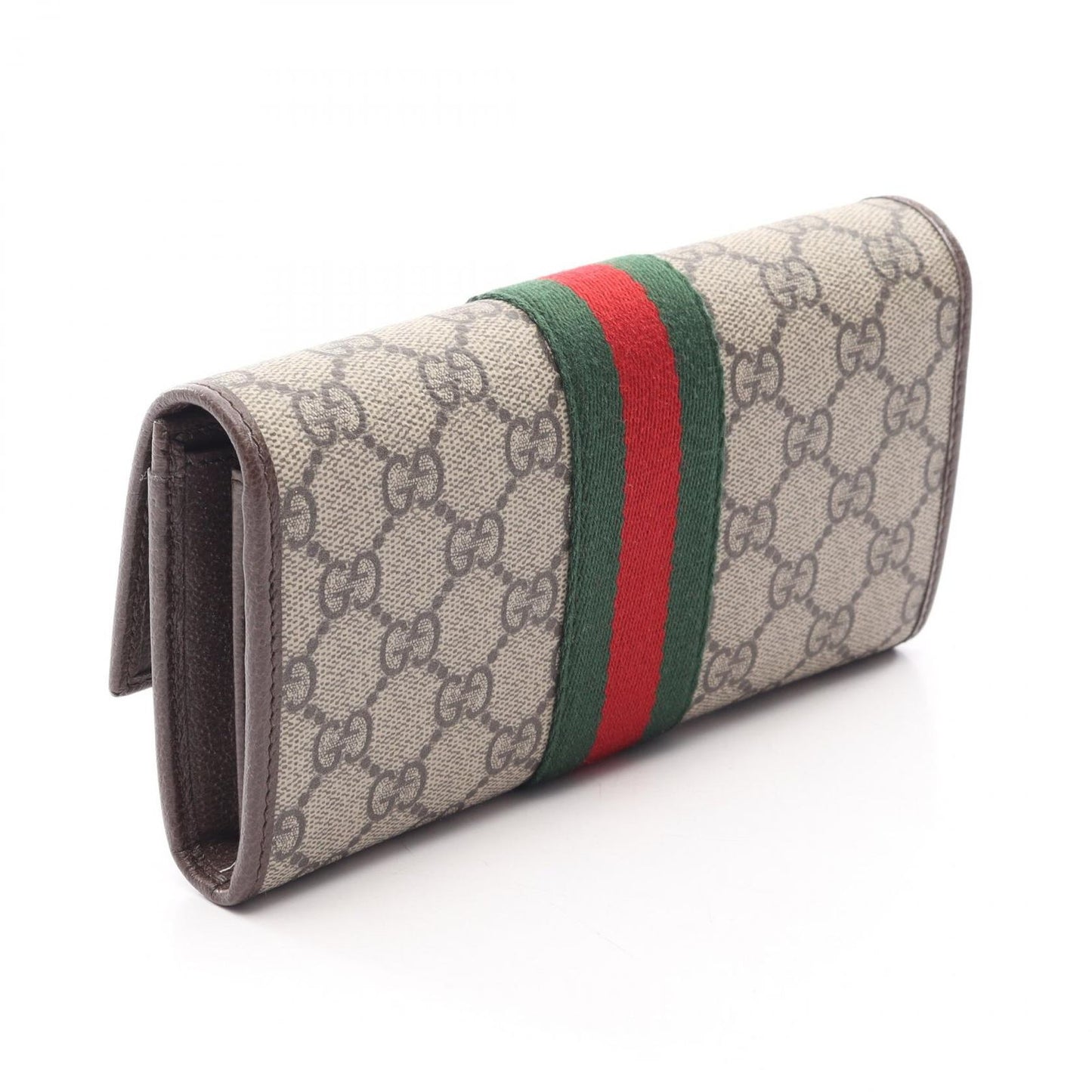 Gucci Bifold Wallet Ophidia GG Supreme Continental Beige Leather — view 2