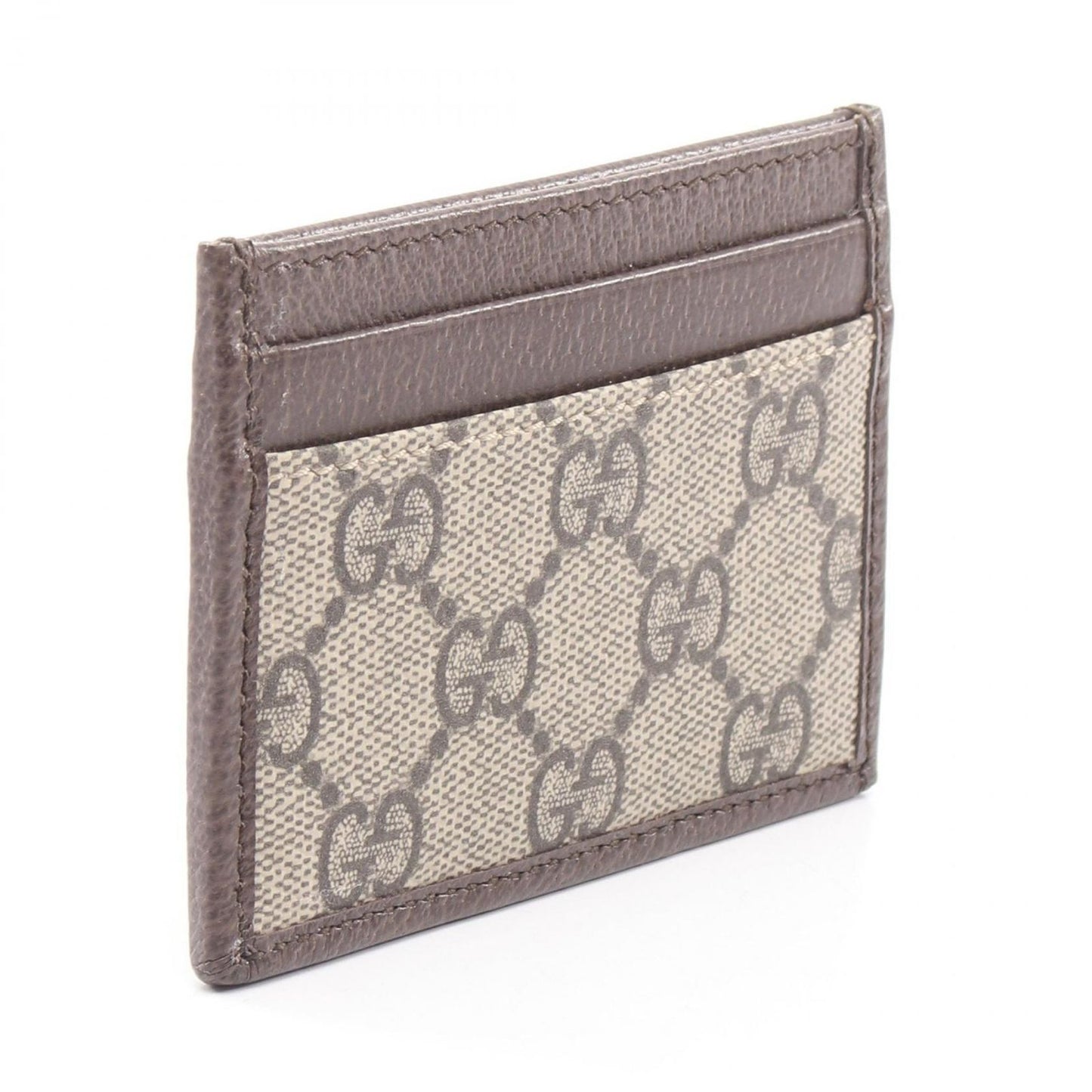 Gucci Card Case Ophidia Sherry Line GG Supreme Beige Leather — view 2