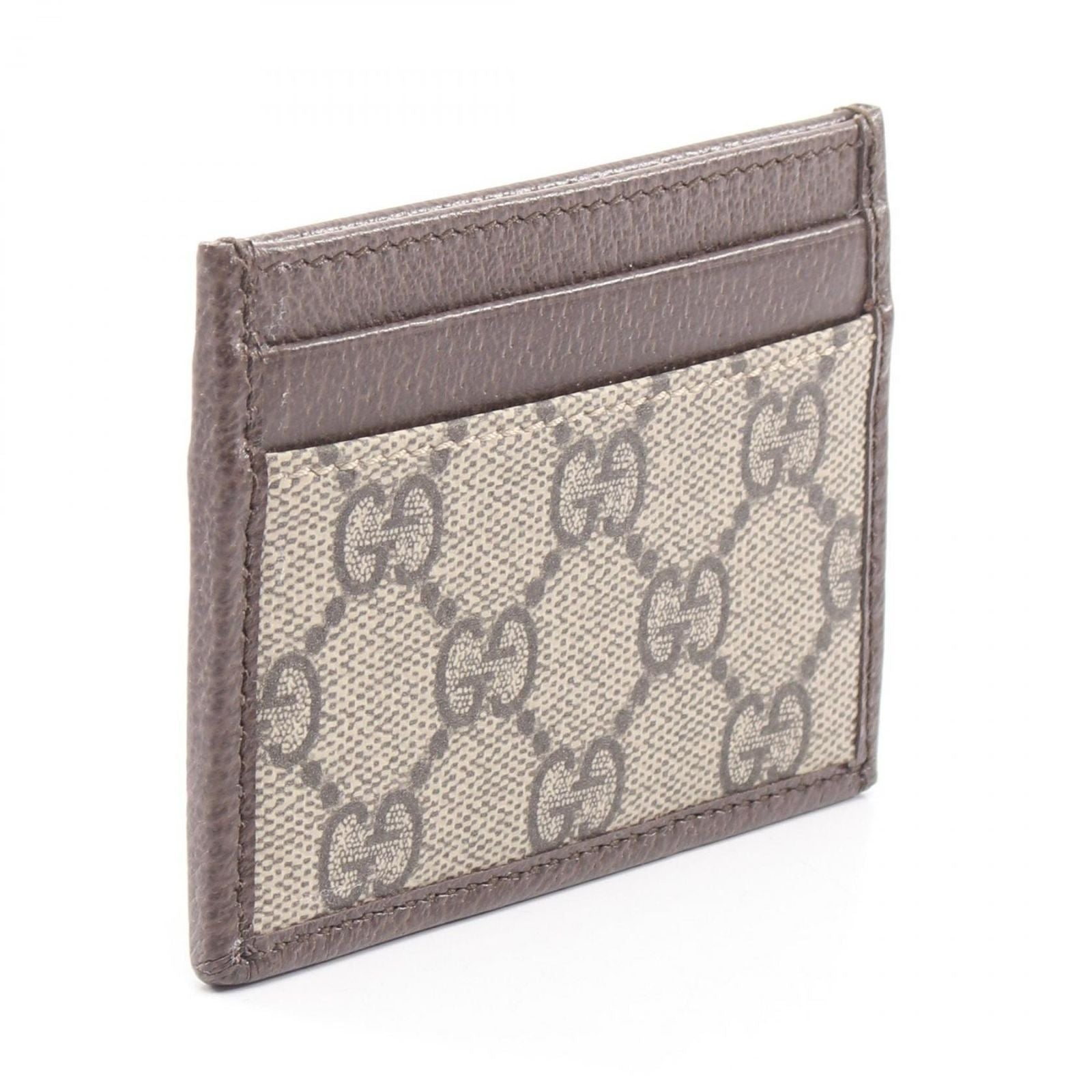 Gucci Card Case Ophidia Sherry Line GG Supreme Beige Leather — view 2