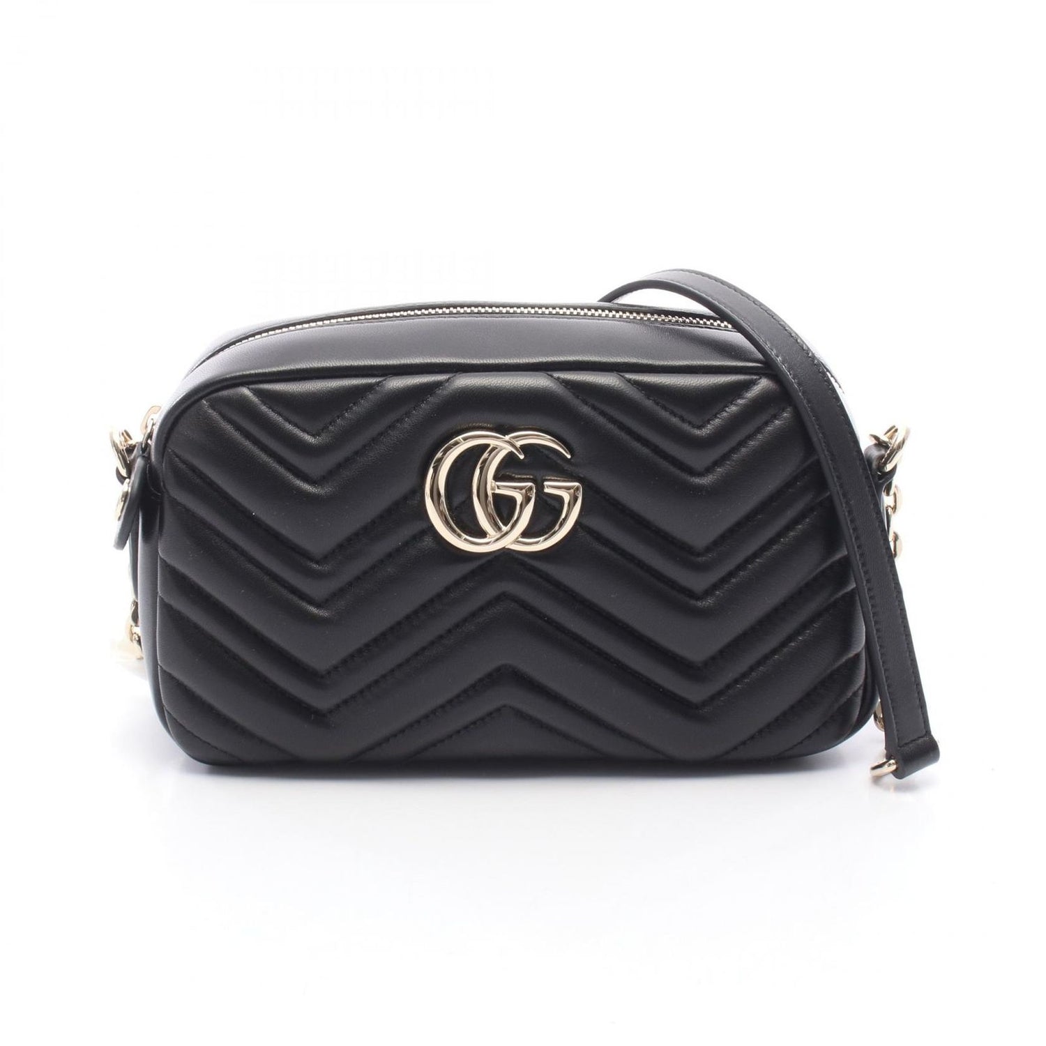 Gucci Shoulder Bag GG Marmont Small Black Leather