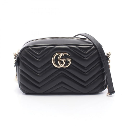 Gucci Shoulder Bag GG Marmont Small Black Leather
