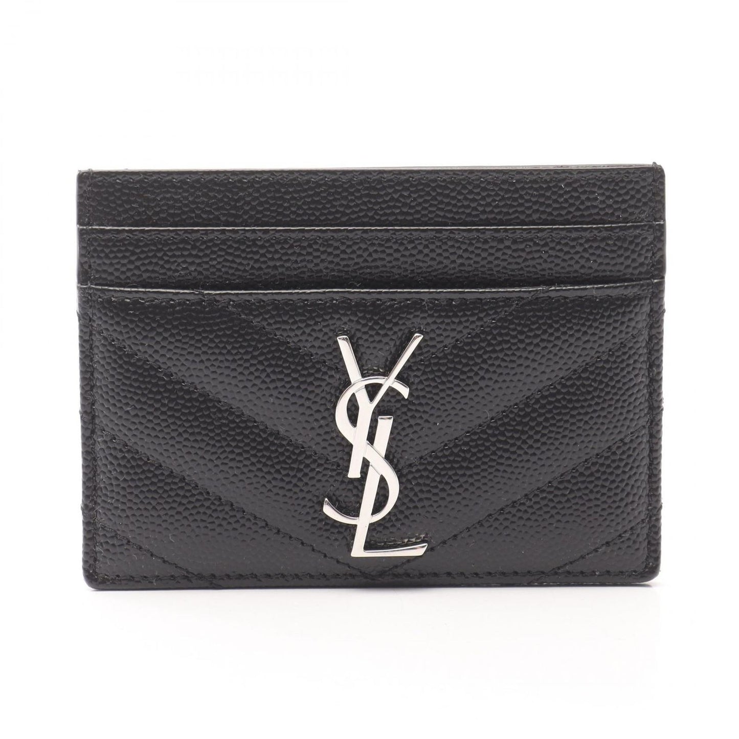 Saint Laurent Paris Card Case YSL Monogram Black Leather