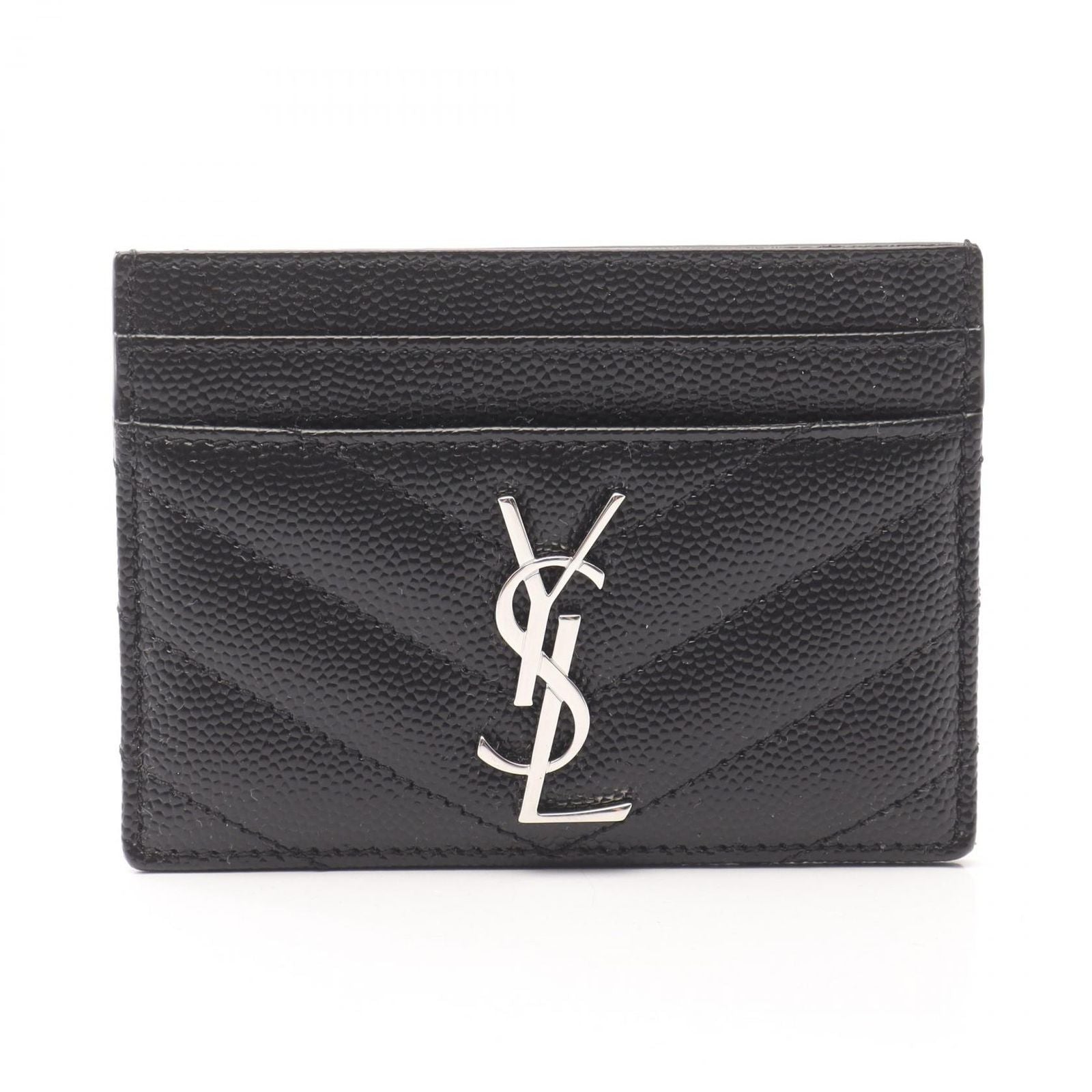 Saint Laurent Paris Card Case YSL Monogram Black Leather