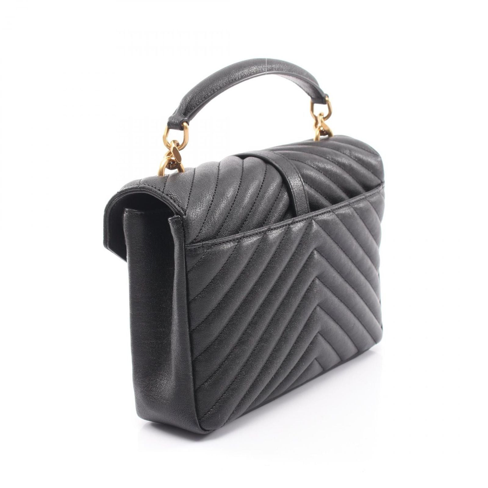 Saint Laurent Paris Handbag Carre 2-Way Black Leather — view 2