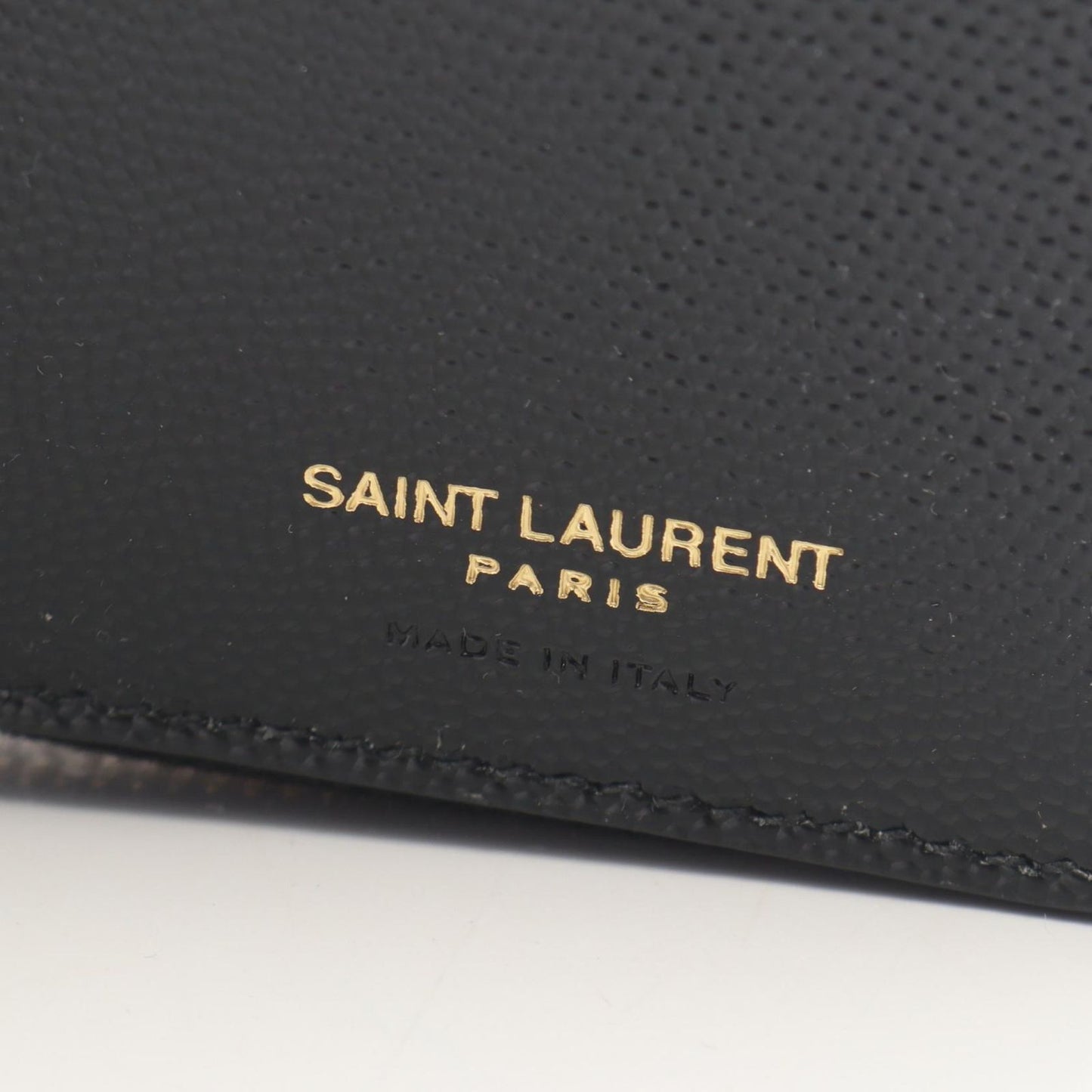 Saint Laurent Paris Bifold Wallet Monogram Black Leather — view 5