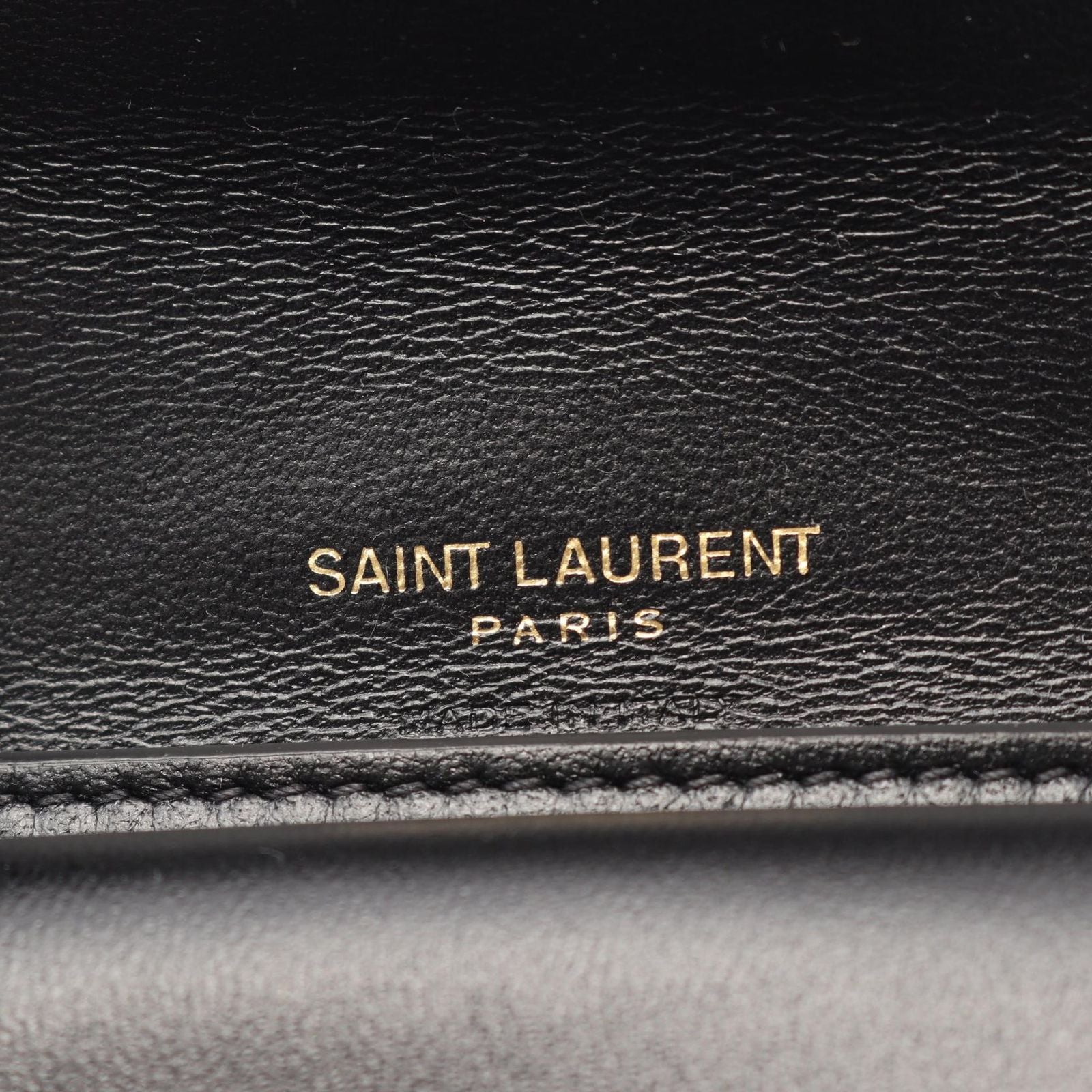 Saint Laurent Paris Trifold Wallet Cassandra Multi Fold Black Leather — view 6