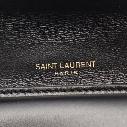 Saint Laurent Paris Trifold Wallet Cassandra Multi Fold Black Leather — view 6