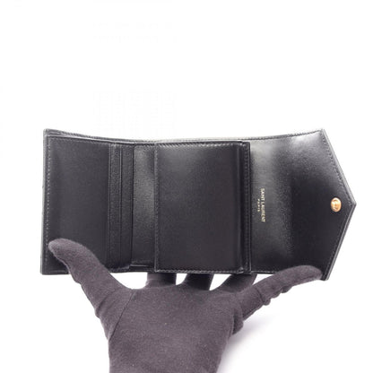Saint Laurent Paris Trifold Wallet Cassandra Multi Fold Black Leather — view 3