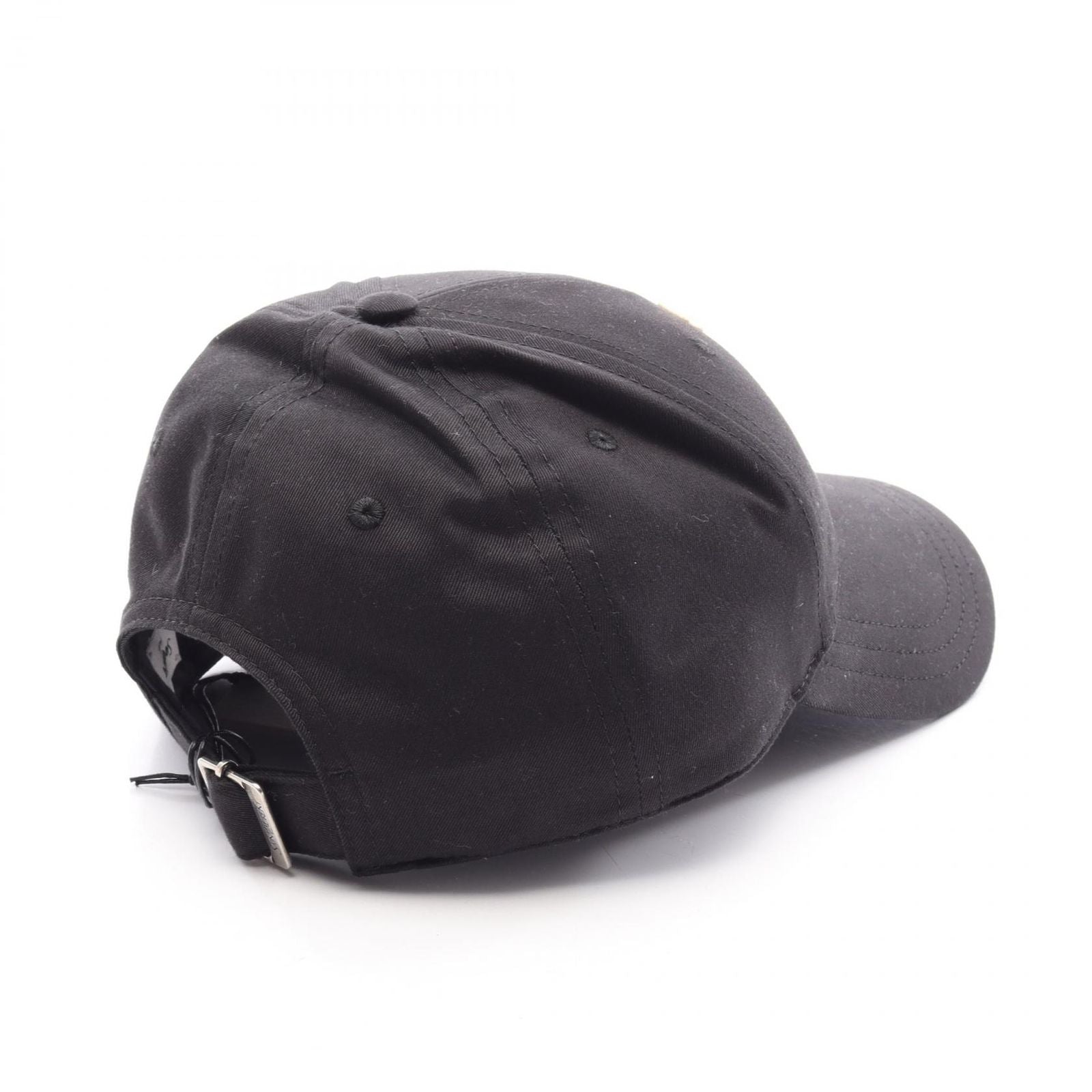 Saint Laurent Paris Cap Varsity Leather Cap — view 2