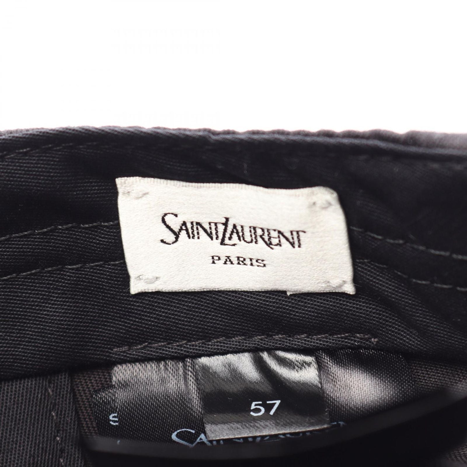 Saint Laurent Paris Cap Varsity Leather Cap — view 4