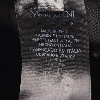 Saint Laurent Paris Cap Varsity Leather Cap — view 5