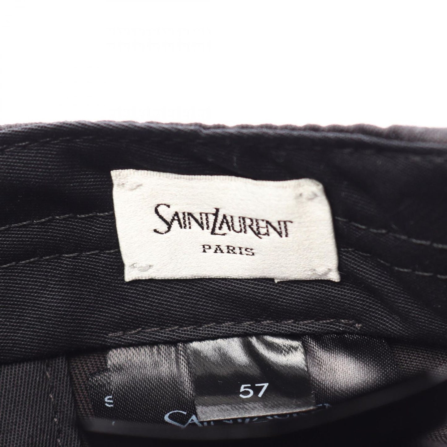Saint Laurent Paris Cap Varsity Leather Cap — view 4