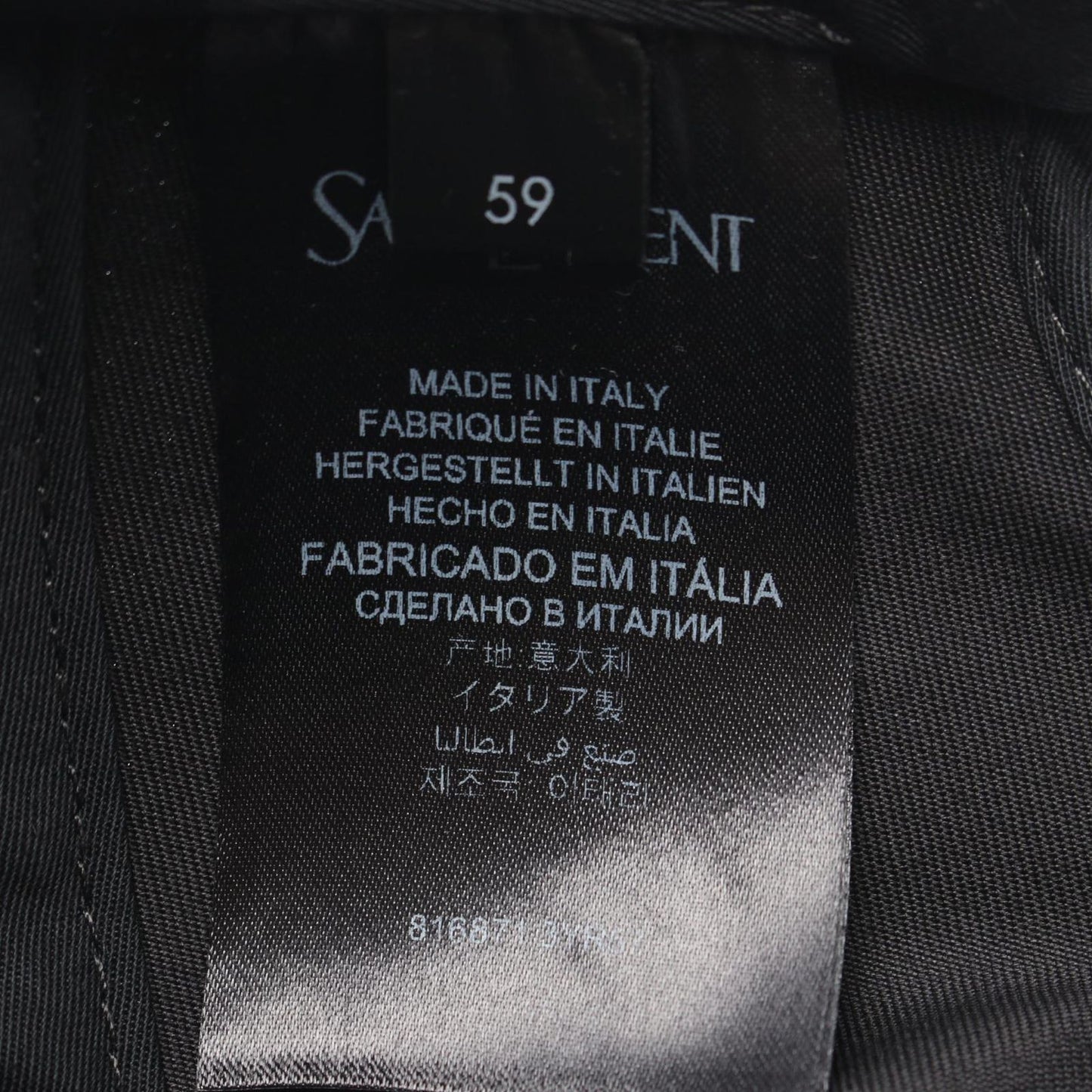 Saint Laurent Paris Cap Varsity Black Cap — view 5