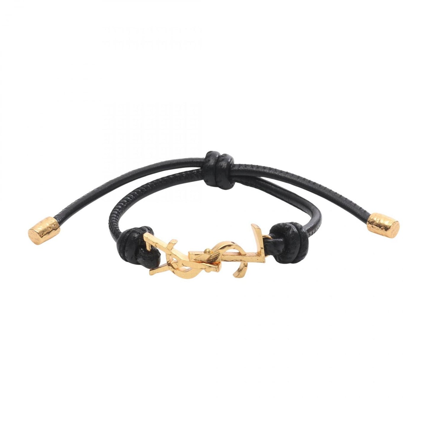 Saint Laurent Paris Bracelet Cassandra Black Leather