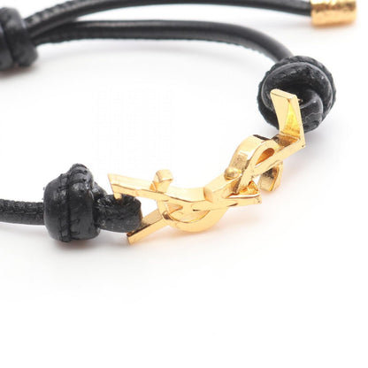 Saint Laurent Paris Bracelet Cassandra Black Leather — view 3