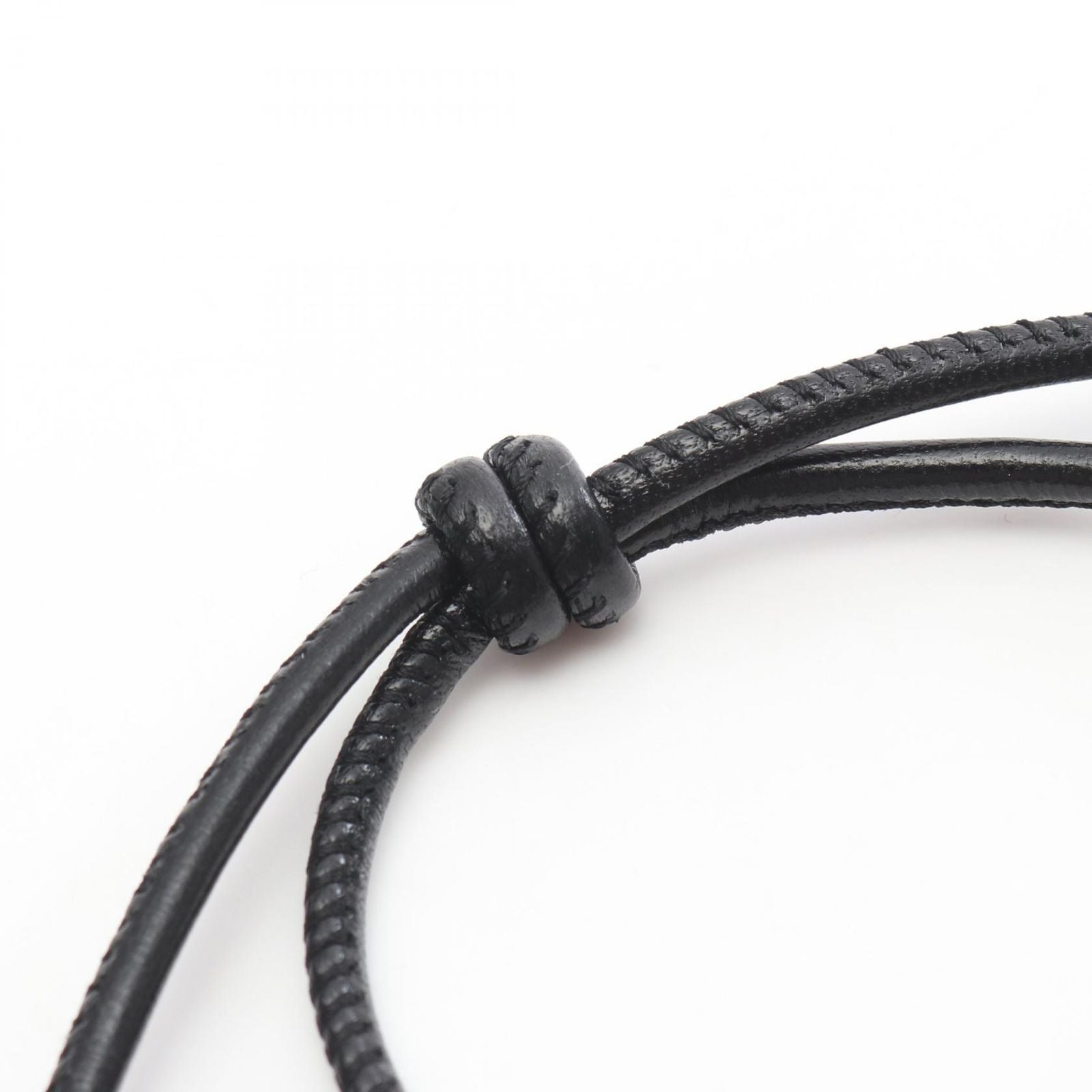Saint Laurent Paris Bracelet Cassandra Black Leather — view 4