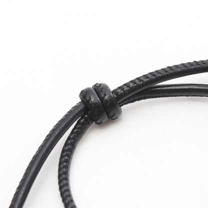 Saint Laurent Paris Bracelet Cassandra Black Leather — view 4