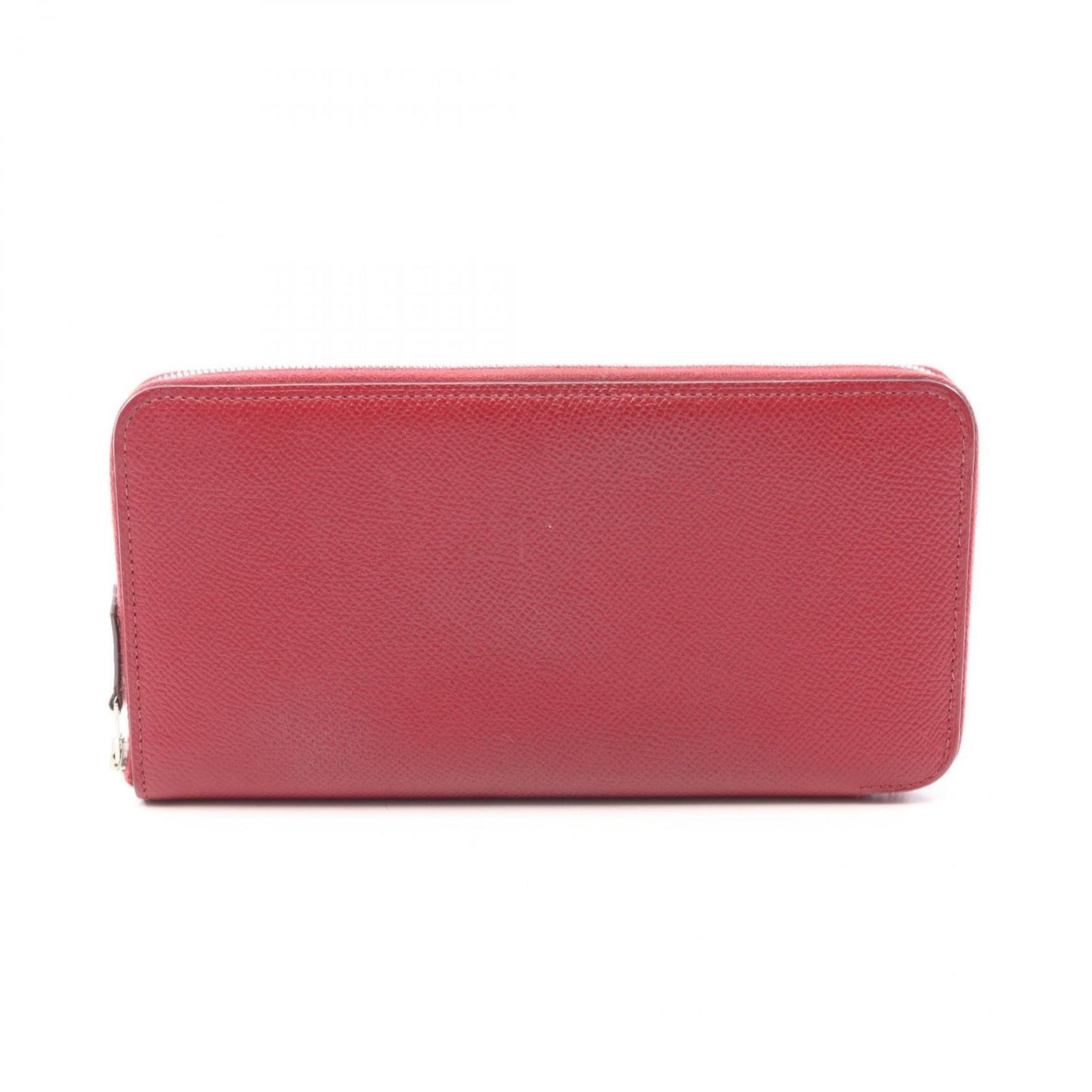 Hermes Round Wallet Azappu Long Silk in Long Rouge Grena Leather Azap