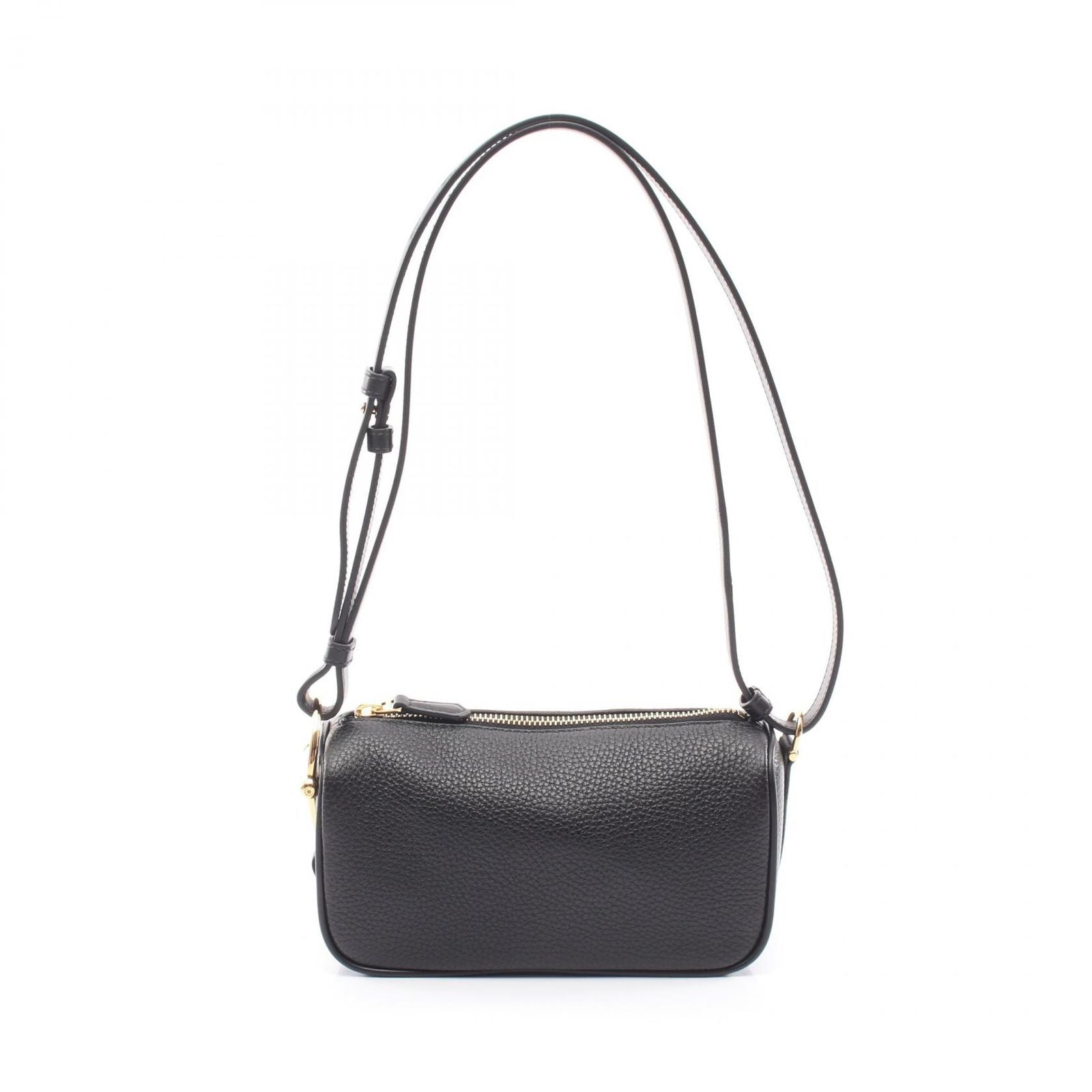 Gucci Shoulder Bag Half Horsebit Black Leather